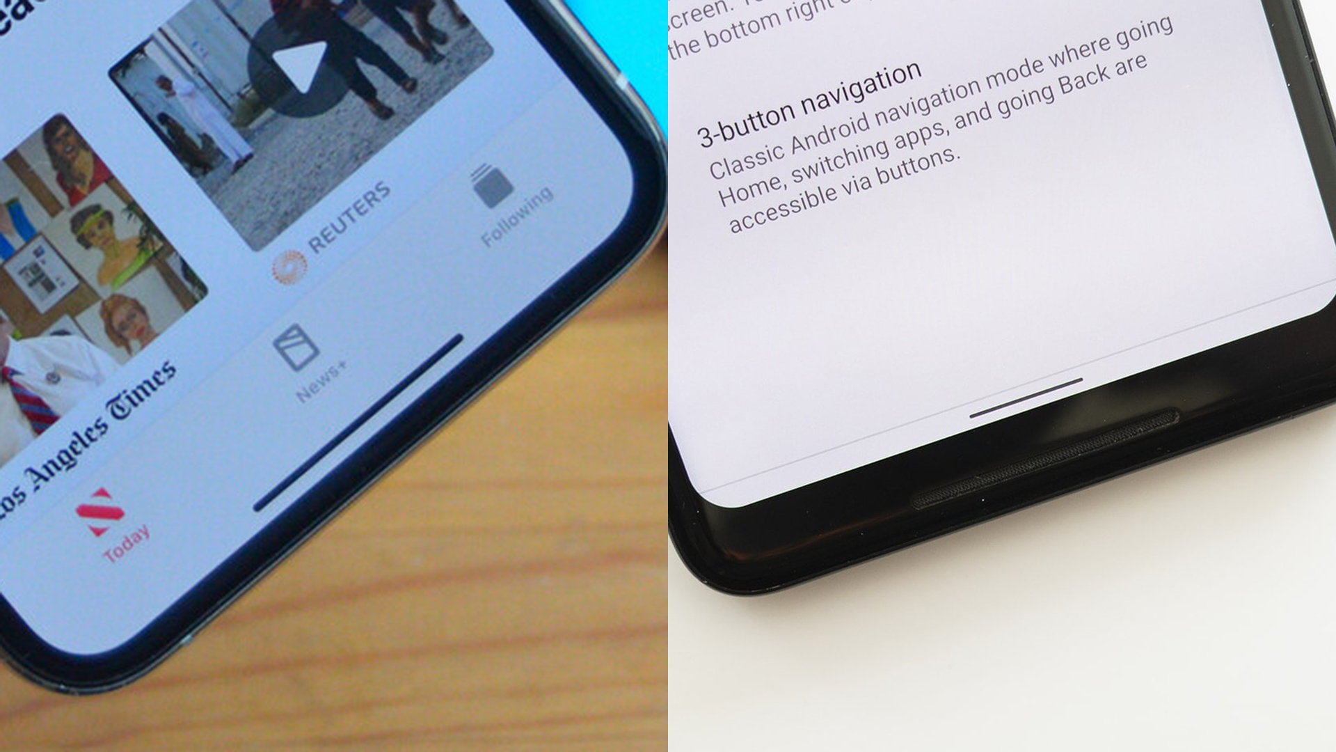 iOS Navigation Gestures vs Android 10 navigation gestures