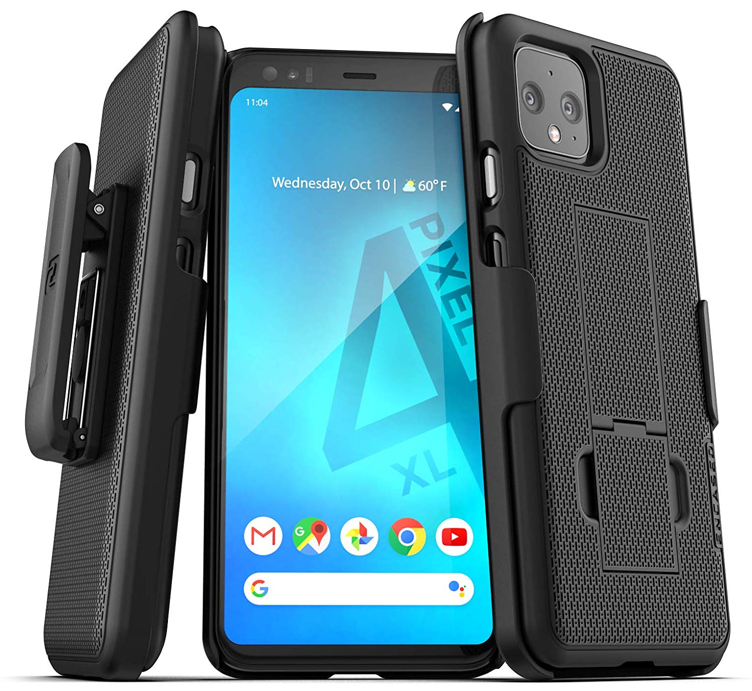 encased duraclip thin pixel 4 xl case with belt clip and holster