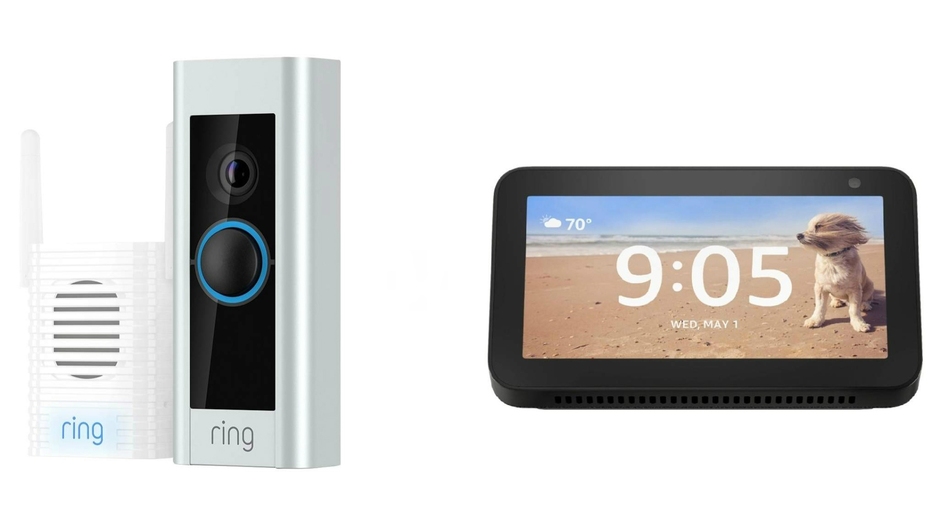 Amazon Echo Show 5 Ring Video Doorbell Pro Chime Pro bundle