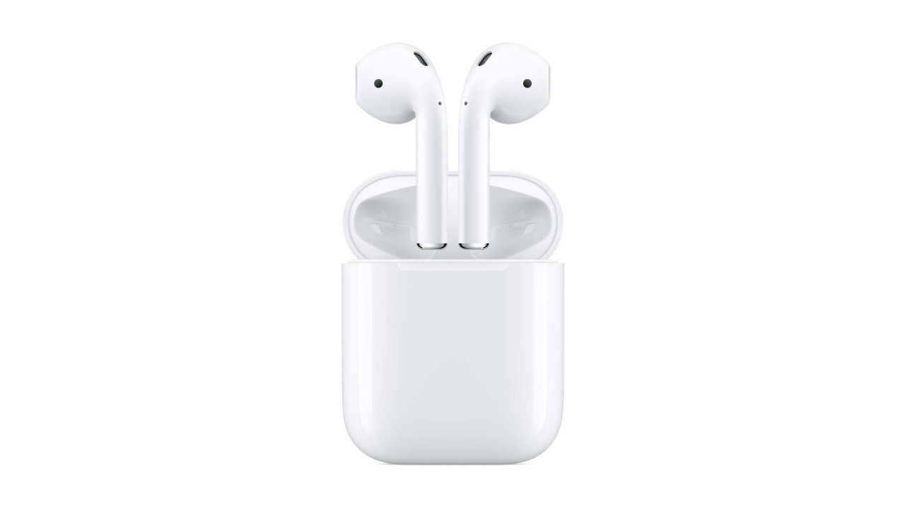 Apple AirPods with Charging Case press render