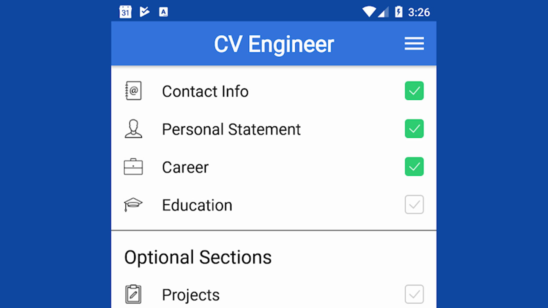 Aplikasi Pembuat CV