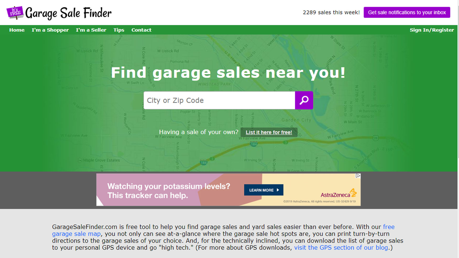 Garage Sale Finder screenshot