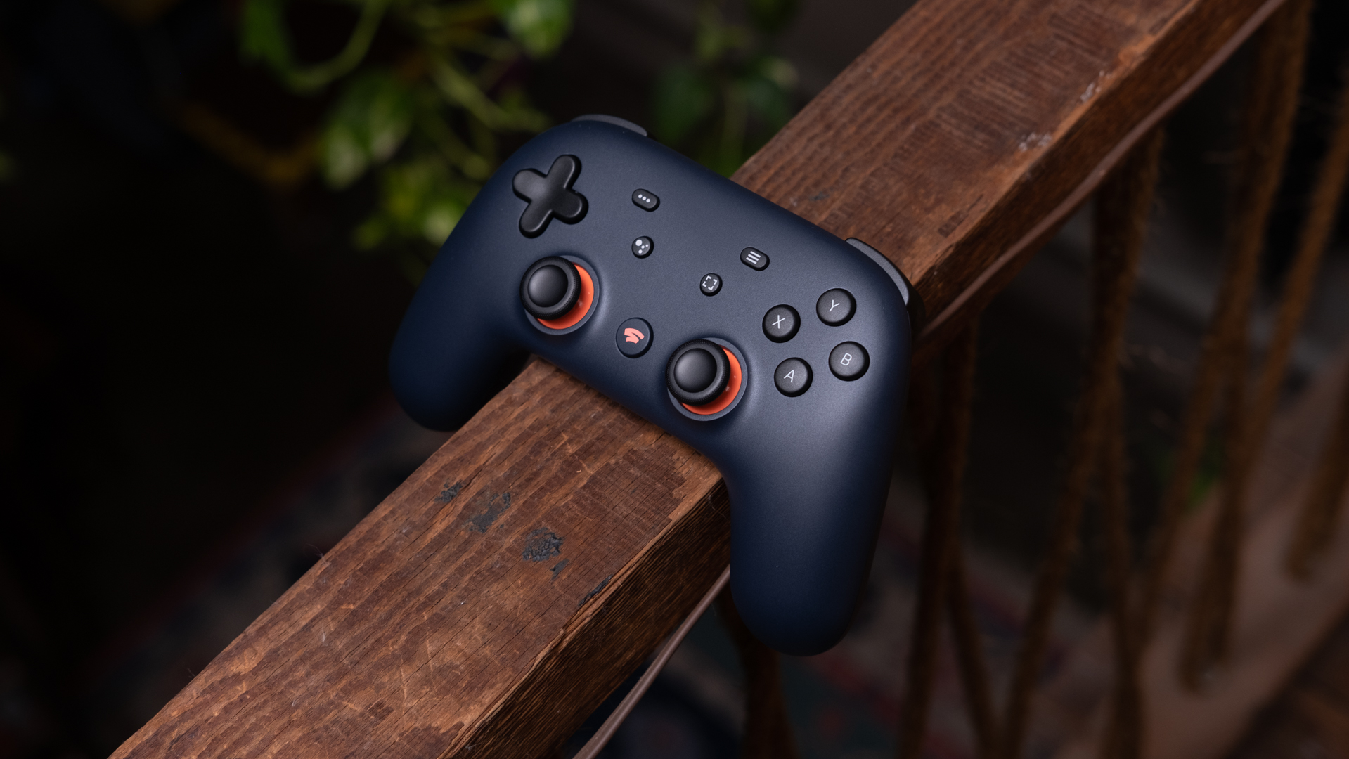 Google Stadia Founders Edition controller top from angle