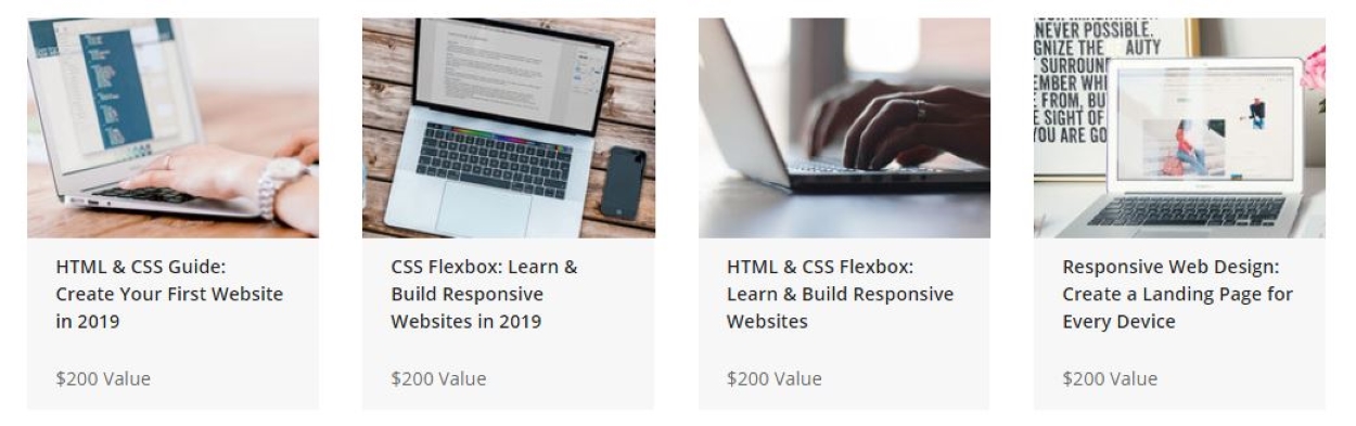 HTML and CSS Flexbox courses