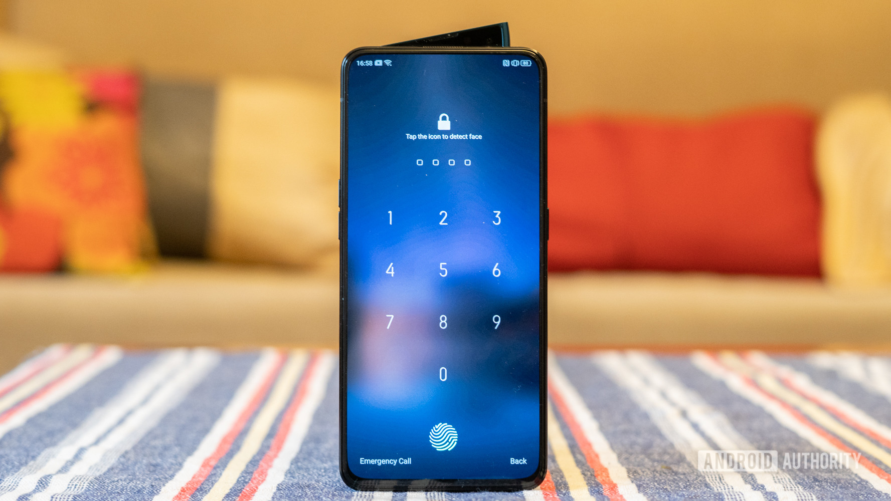 Oppo Reno 2 front display and shark fin