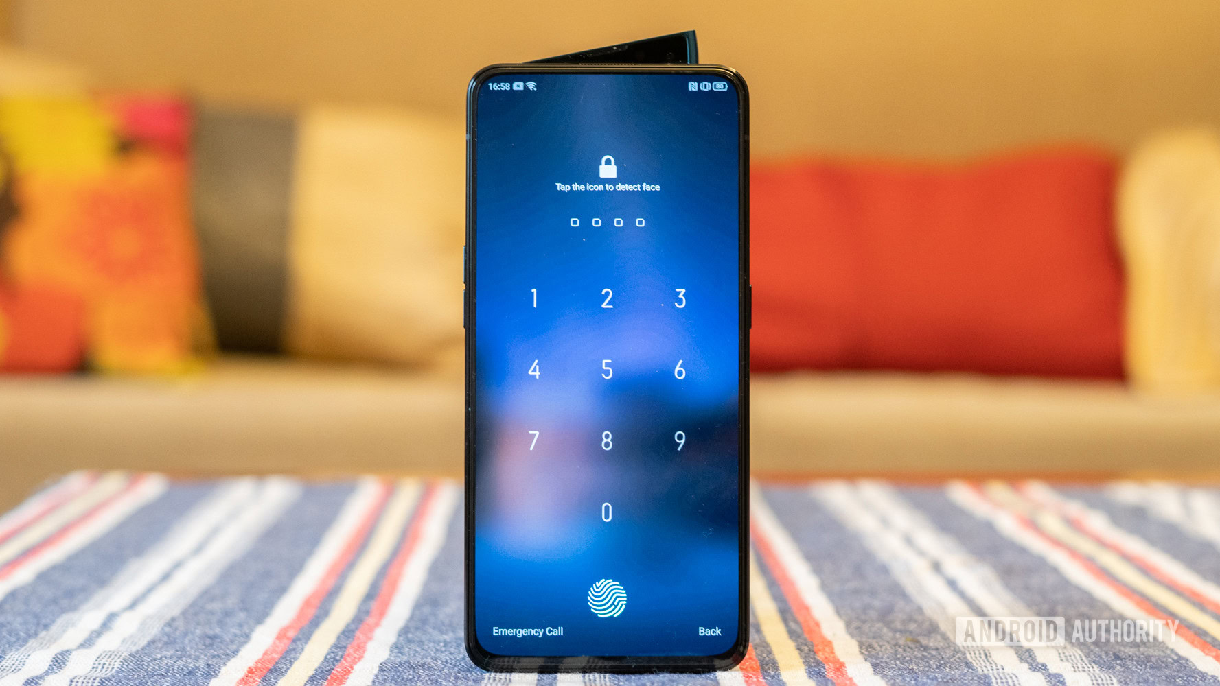 OPPO Reno 2 front display and shark fin