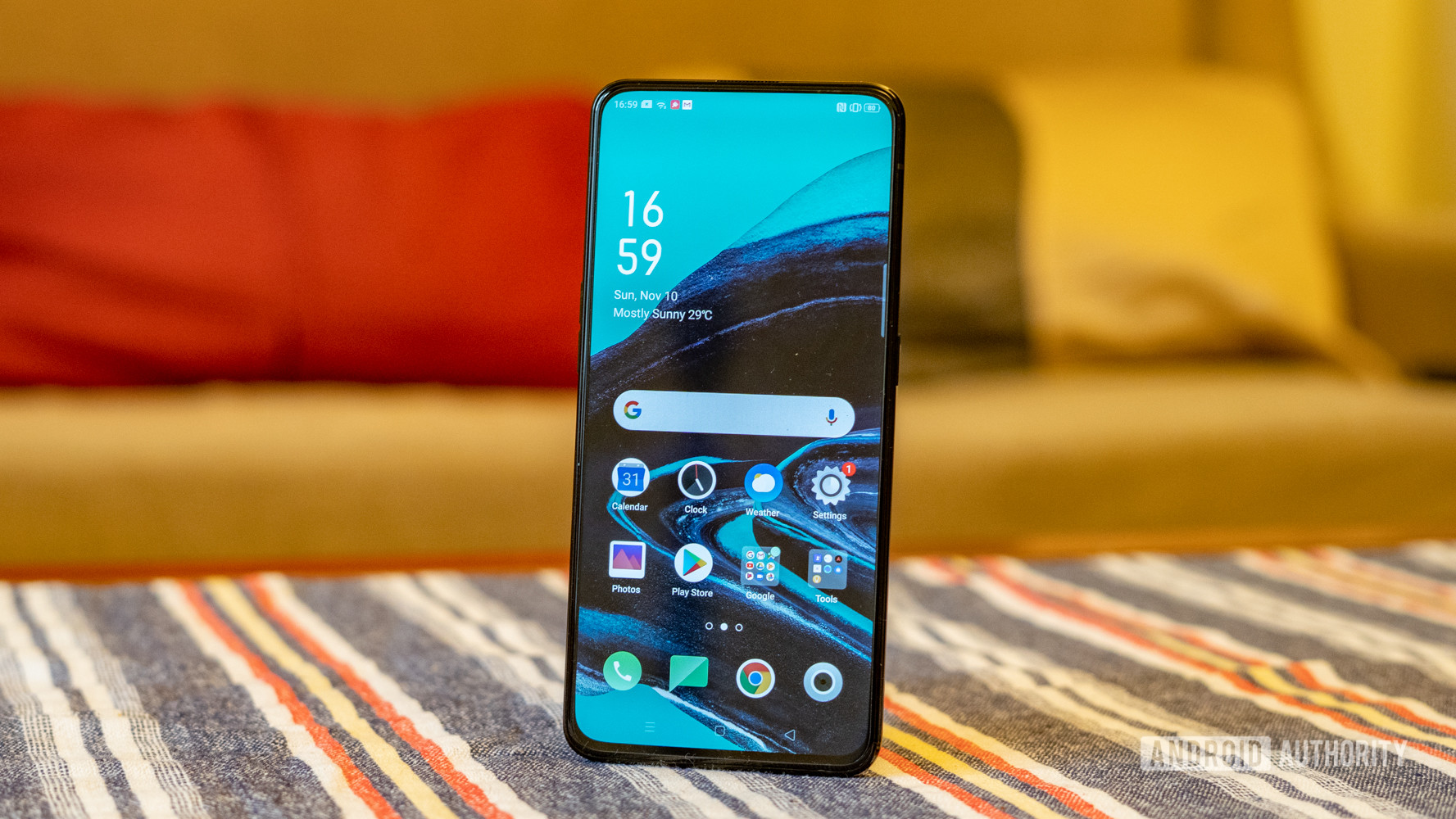 OPPO Reno 2 showing front display