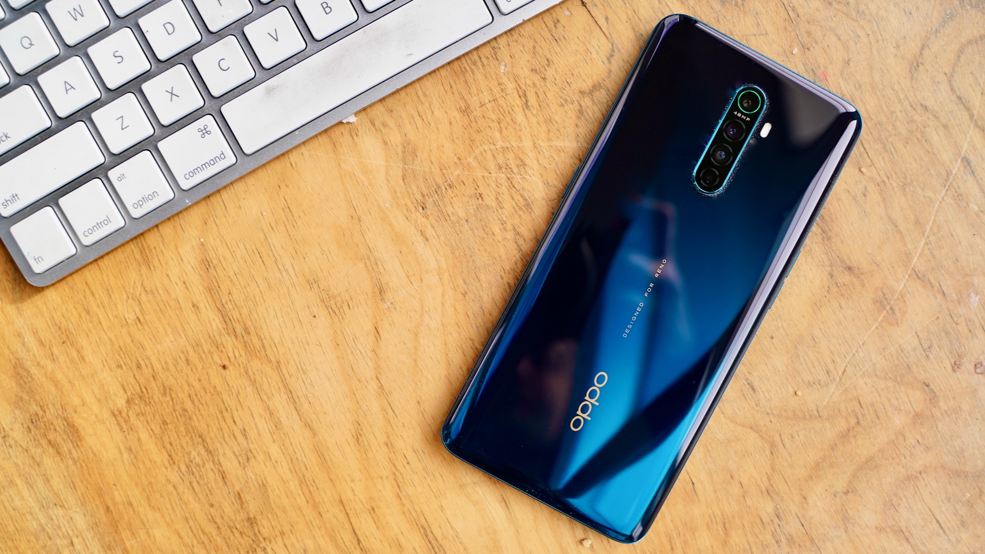 Oppo Reno Ace review rear with keyoard