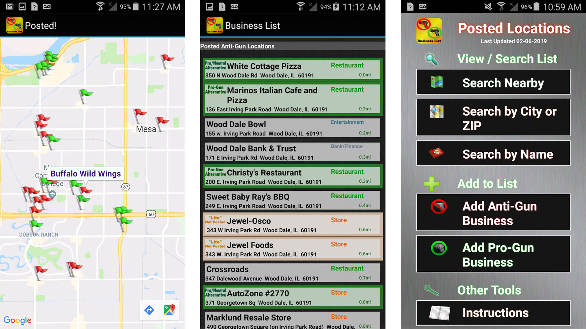 Posted screenshot for the best gun apps for android list