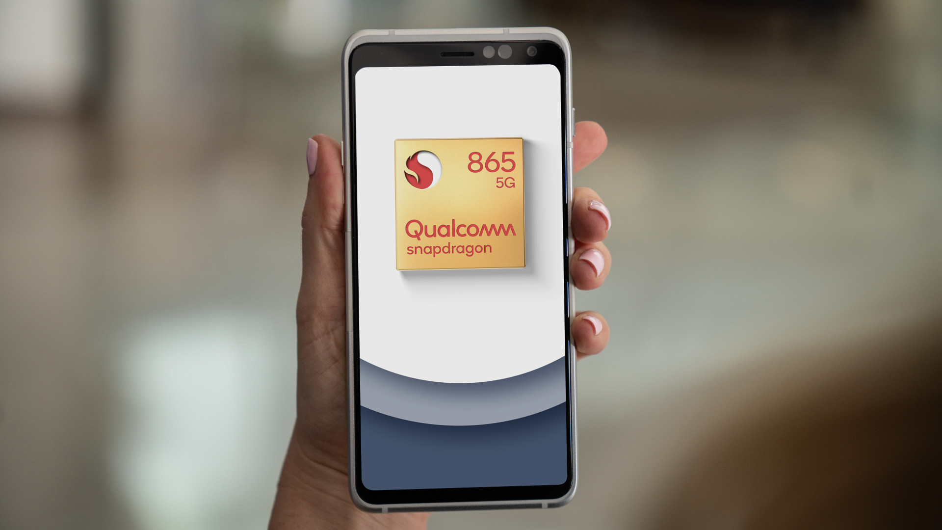 Qualcomm Snapdragon 865 5G Mobile Platform Reference Design In Hand