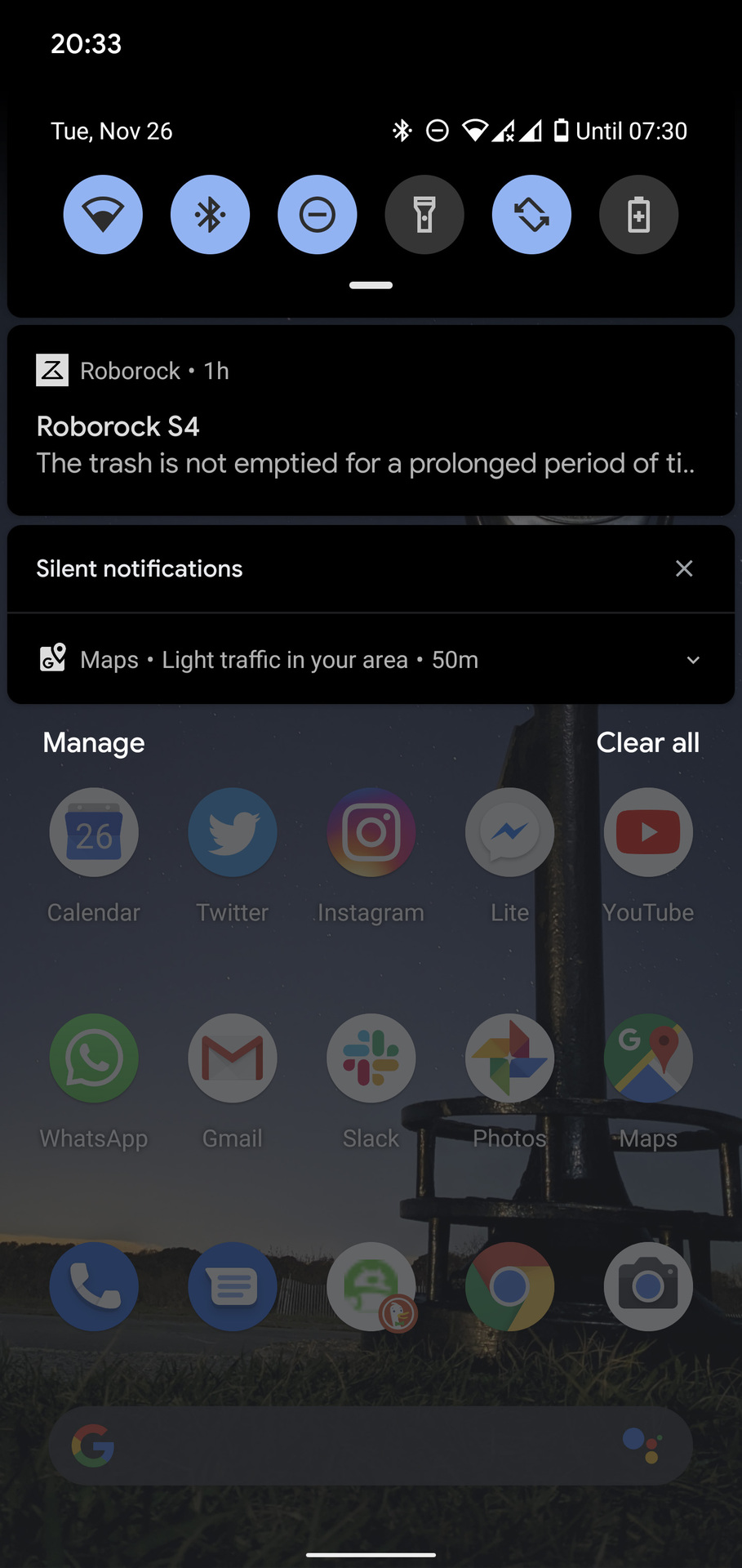 Roborock app notifications
