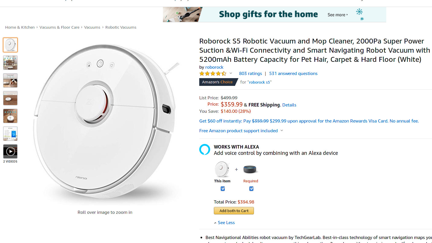 Roborock vacuum Amazon deal