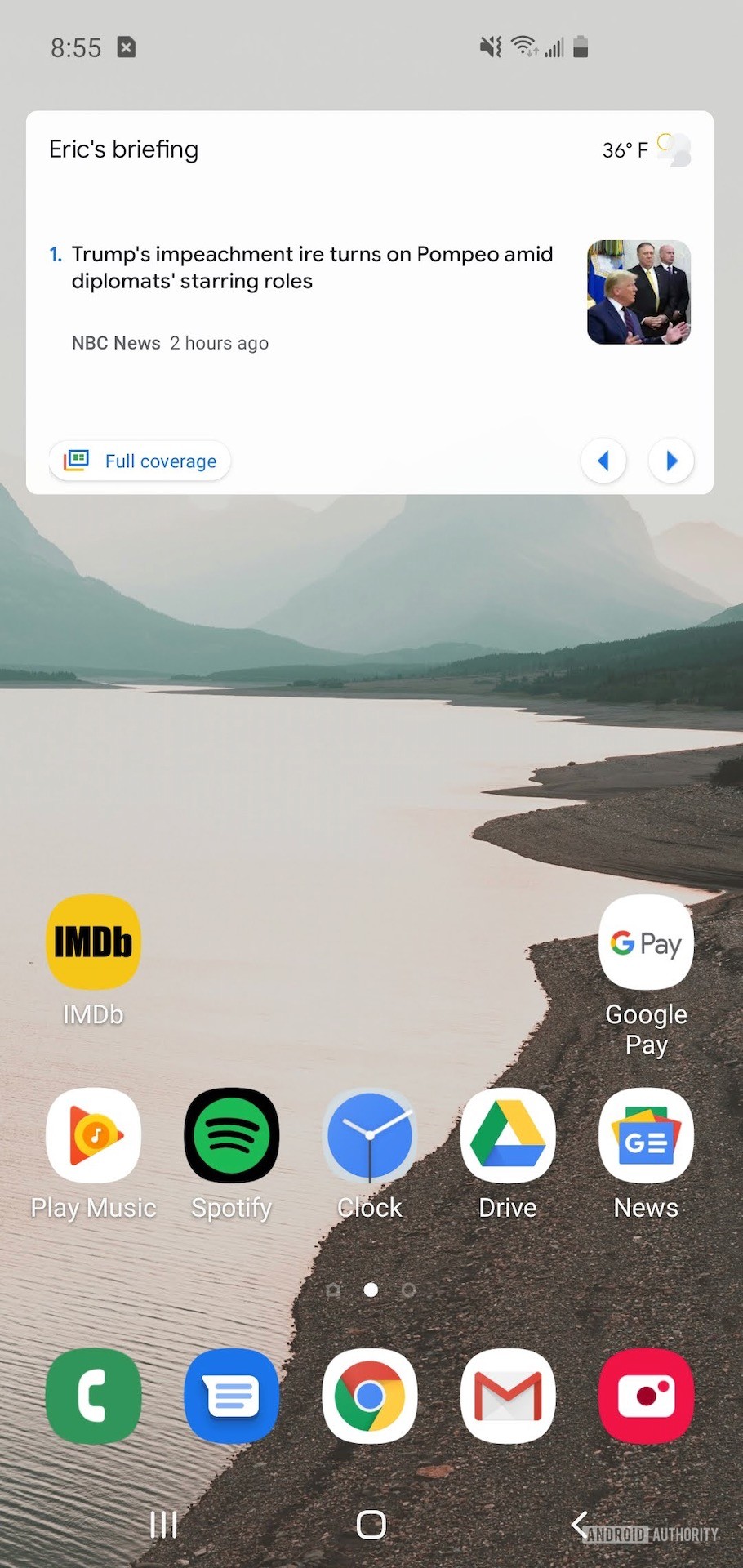 Samsung One UI 1 dark mode widget