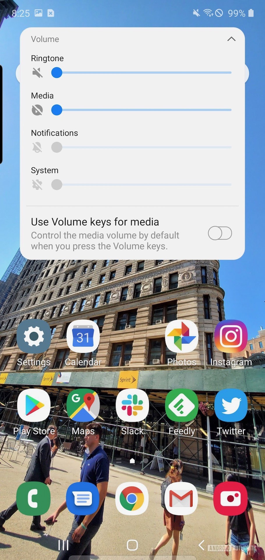 Samsung One UI 2 expanded volume controls