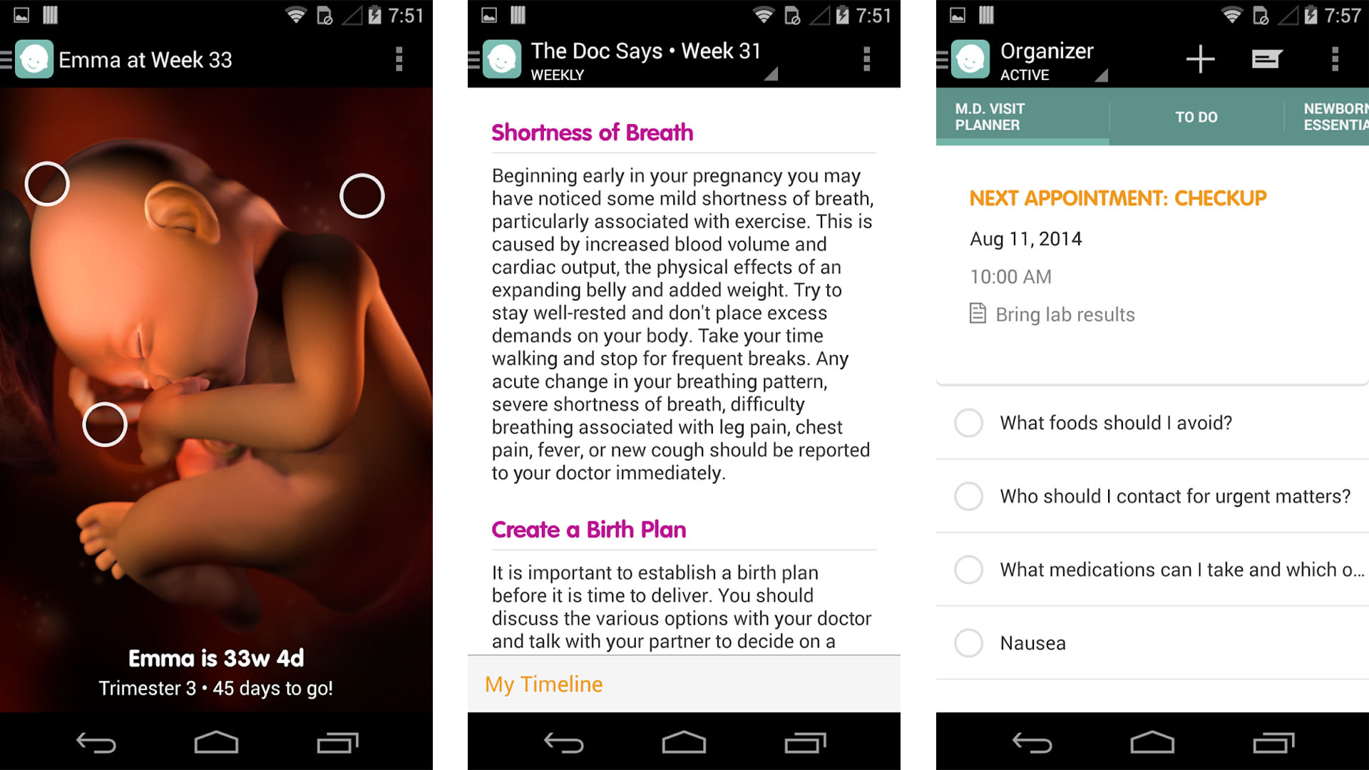Sprout Pregnancy screenshot is one of the best pregnancy apps