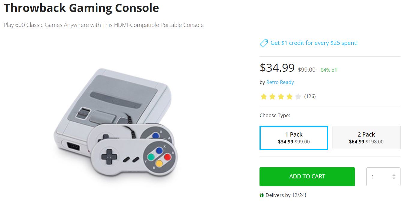 Throwback Gaming Console Deal