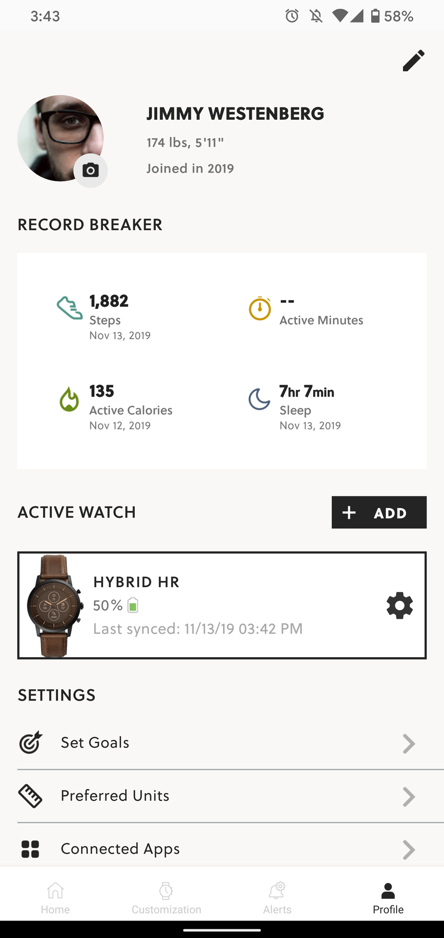 fossil hybrid smartwatches app how to use fossil watch app profile page