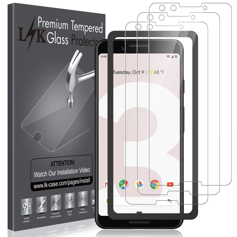 9H Hardness Abrasion Resistance Anti Scratch Screen Protector for Google Pixel 3 Pack CUSKING Google Pixel Screen Protector Tempered Glass 