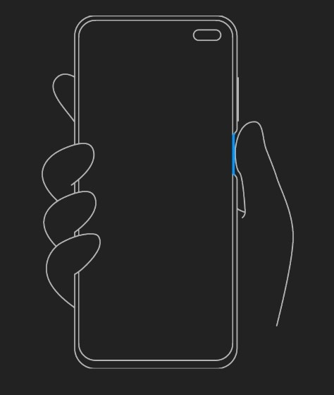 A side fingerprint scanner on what seems to be the Redmi K30.