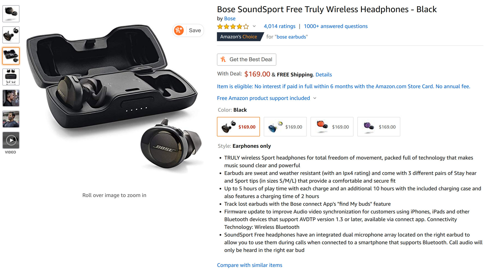 Bose SoundSport Free Amazon sale