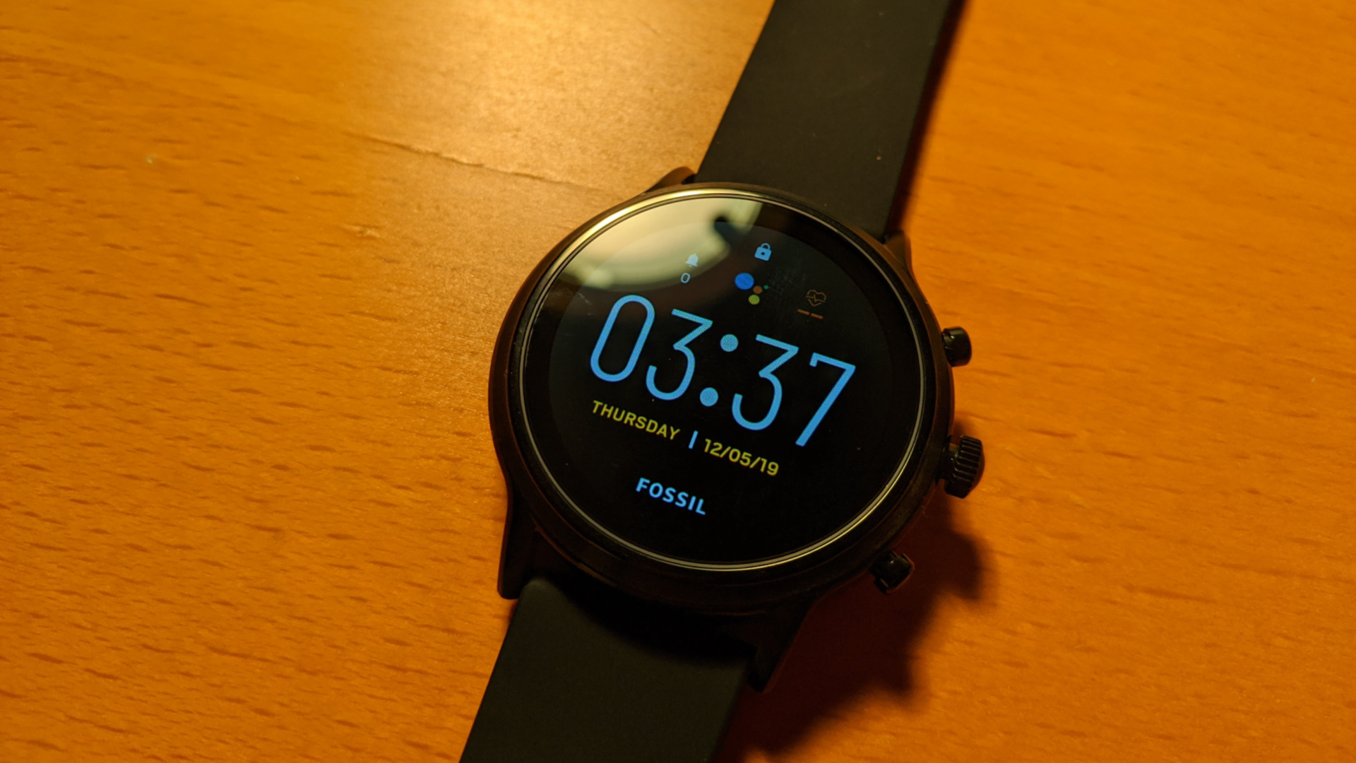 Fossil Gen 5 on a table