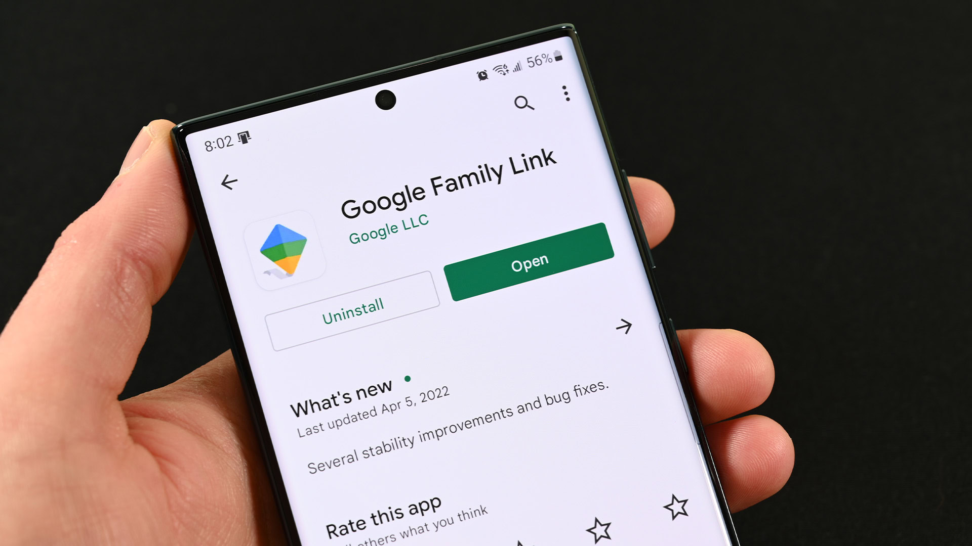 Google Family Link na App Store