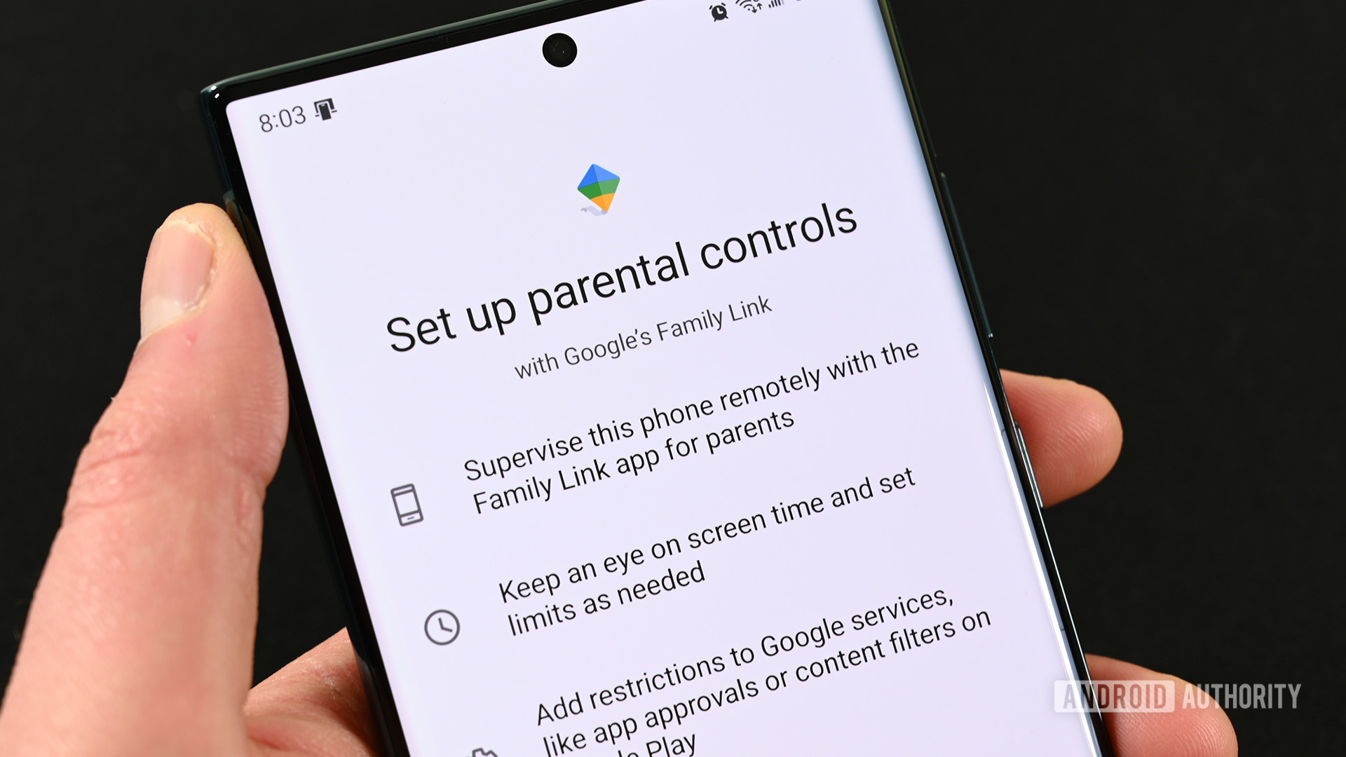 Google Family Link Parental Controls