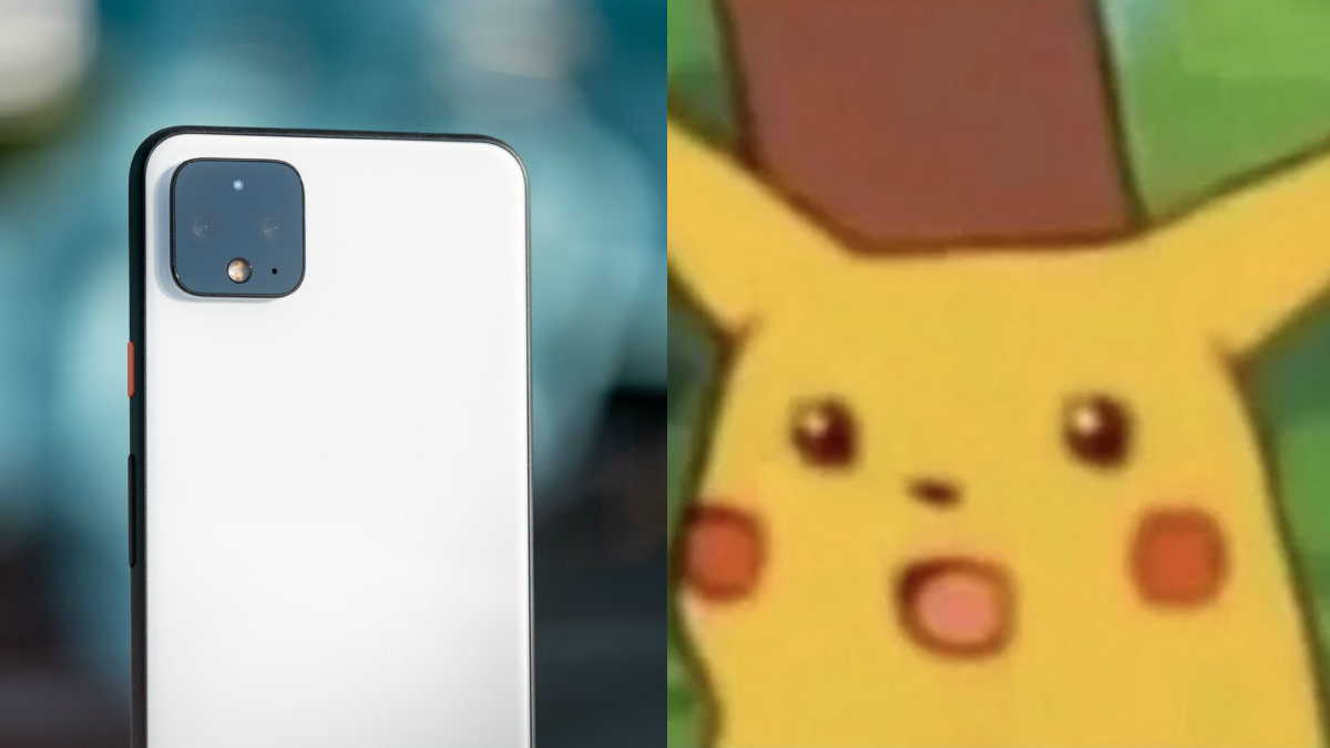 Google Pixel 4 surprised pikachu