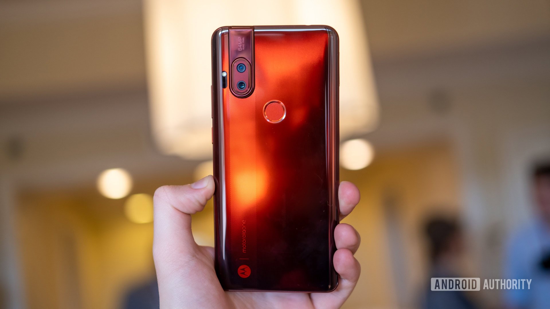 Motorola Moto One Hyper amber in hand 2