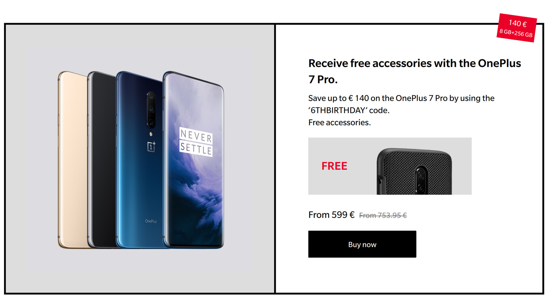 OnePlus 7 Pro sixth anniversary sale page