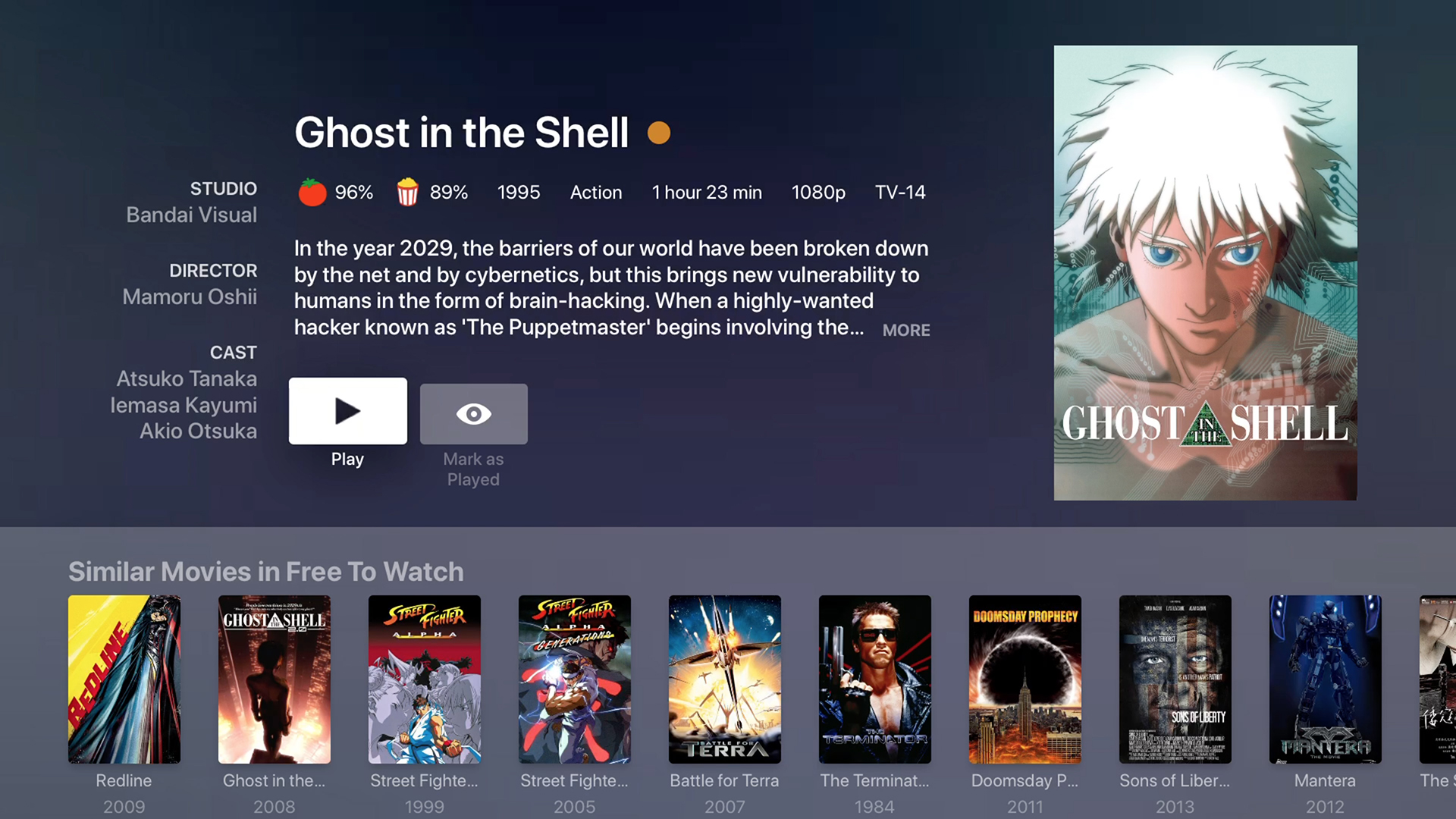 Plex Video On DEmand Example streaming apps and services