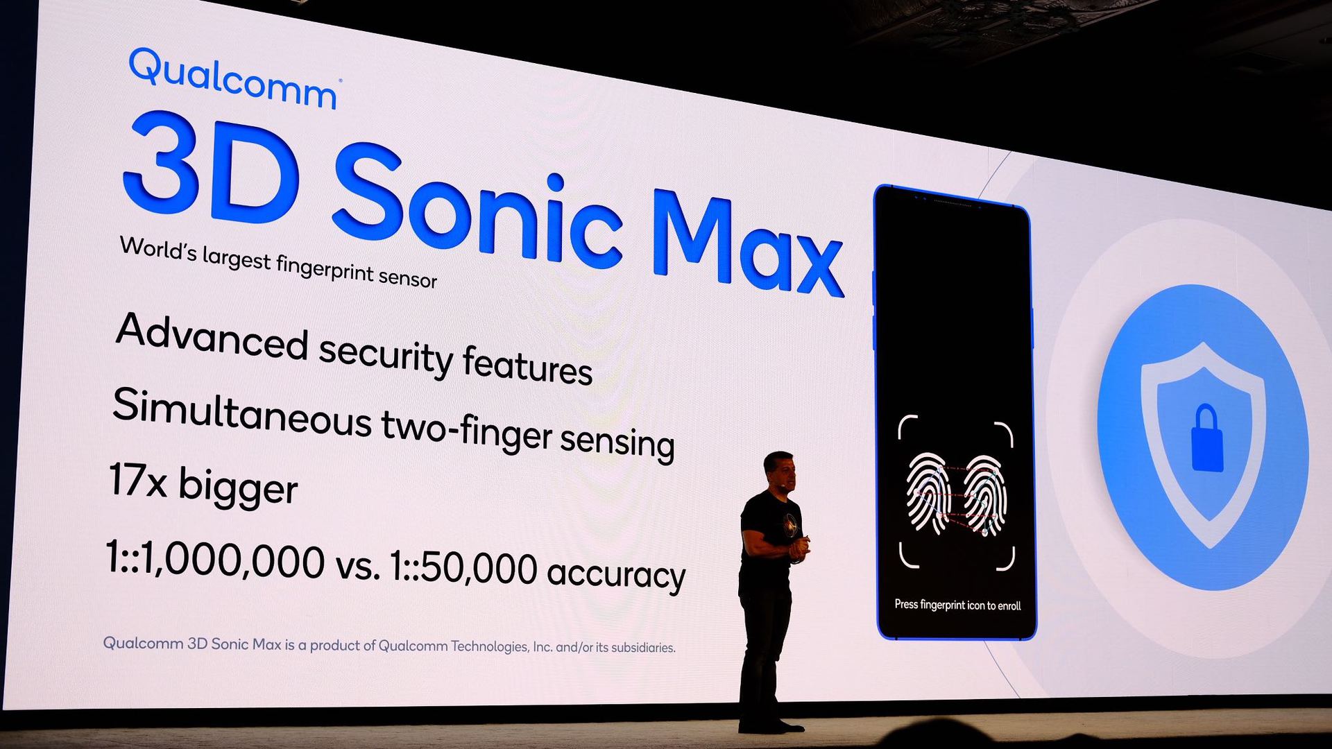 Qualcomm 3D Sonic Max slide tech summit