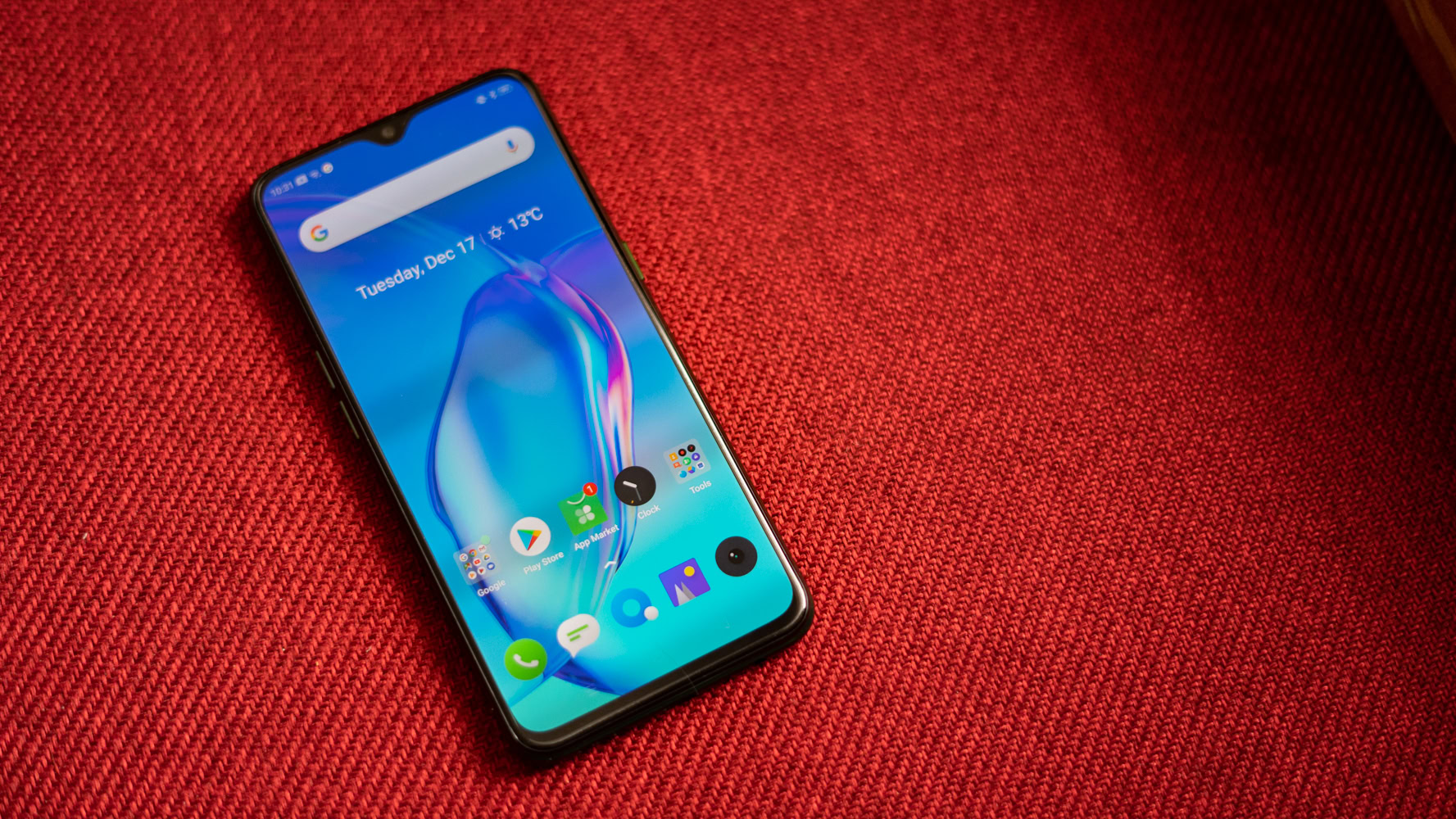 realme X2 showing display