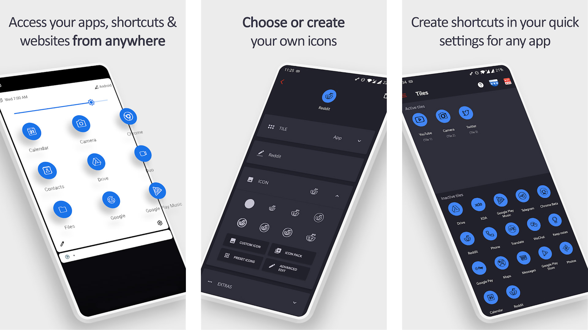 Tile Shortcuts screenshot - best new android apps