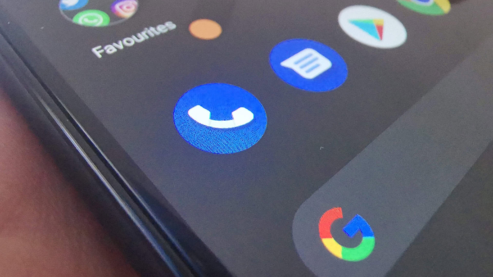 El ícono de Google Phone Dialer en un teléfono Pixel.