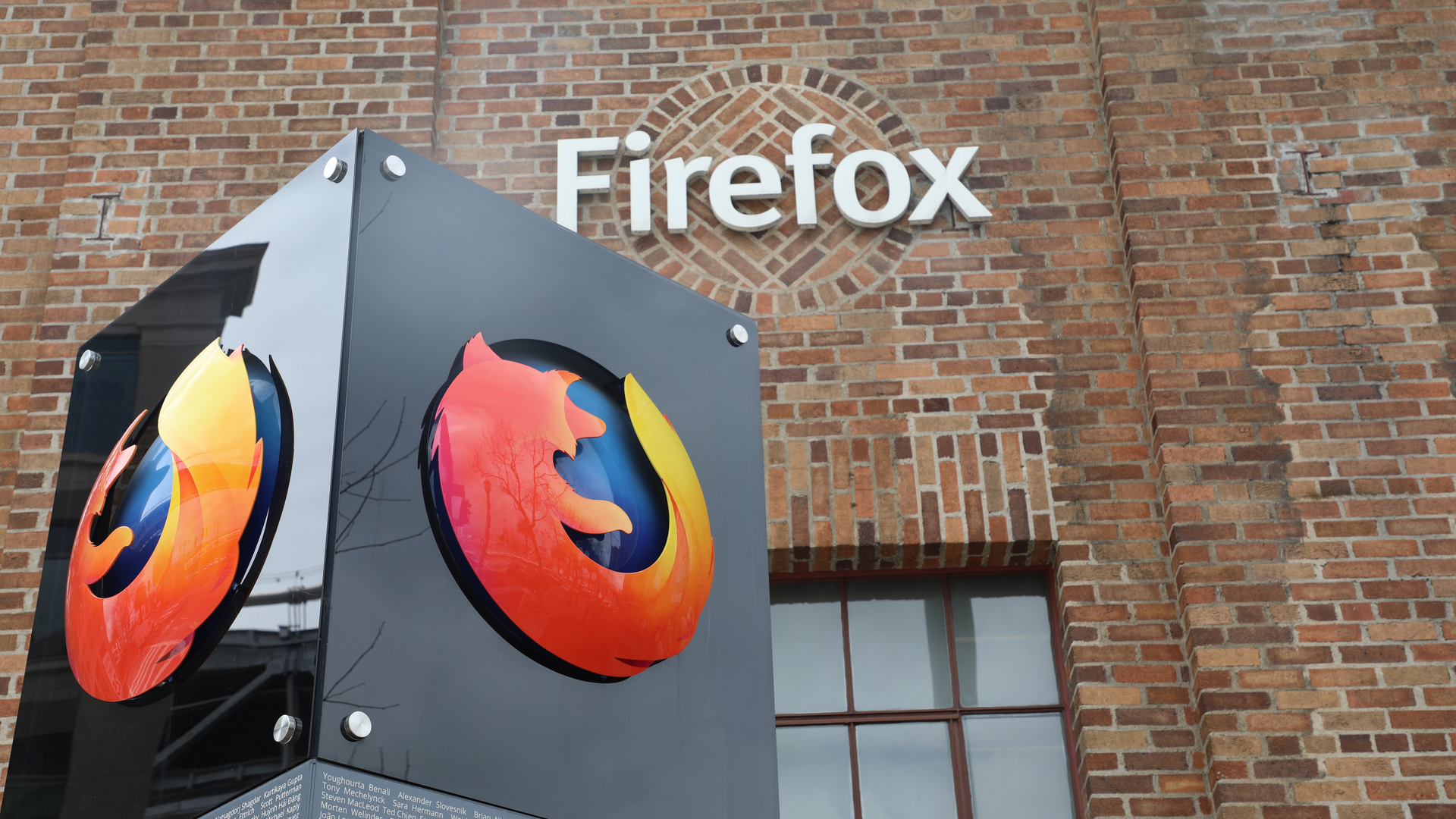 Firefox logo sign offices