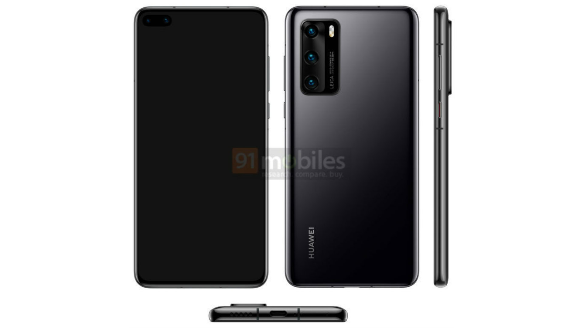 HUAWEI P40 render 91mobiles