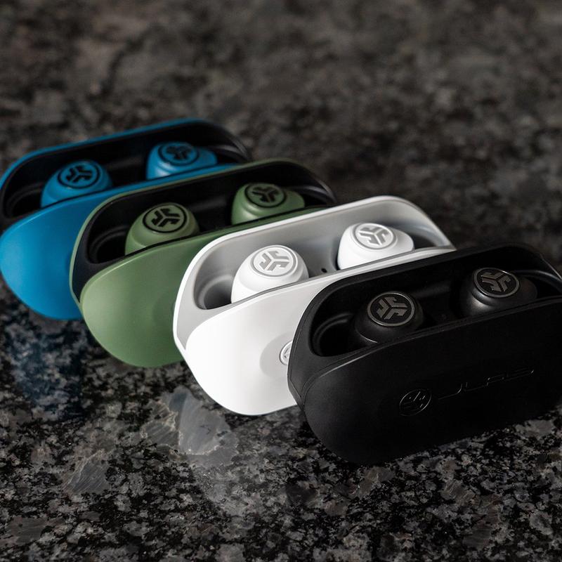 JLab Go Air true wireless earbuds colors close up