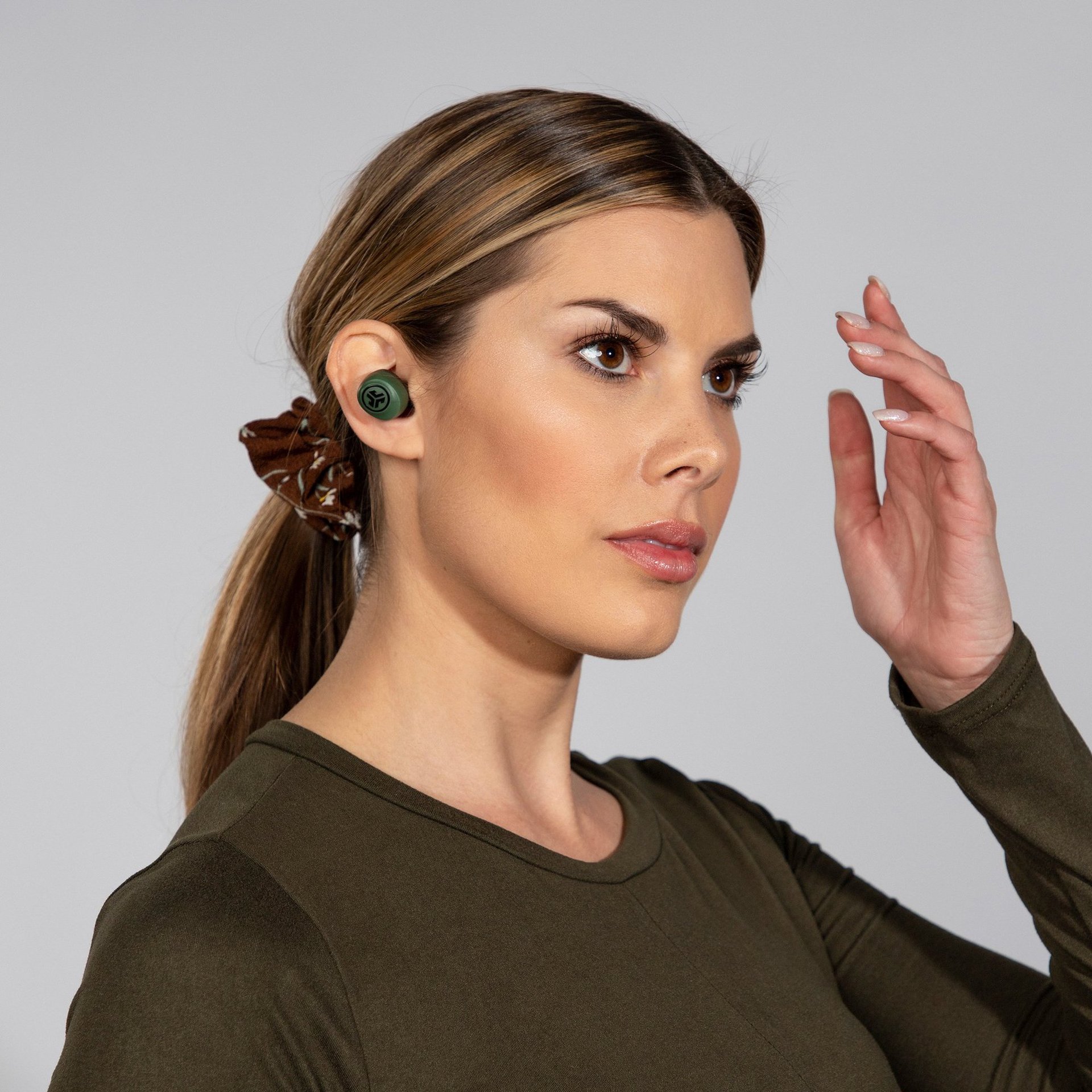 JLab Go Air true wireless earbuds green model
