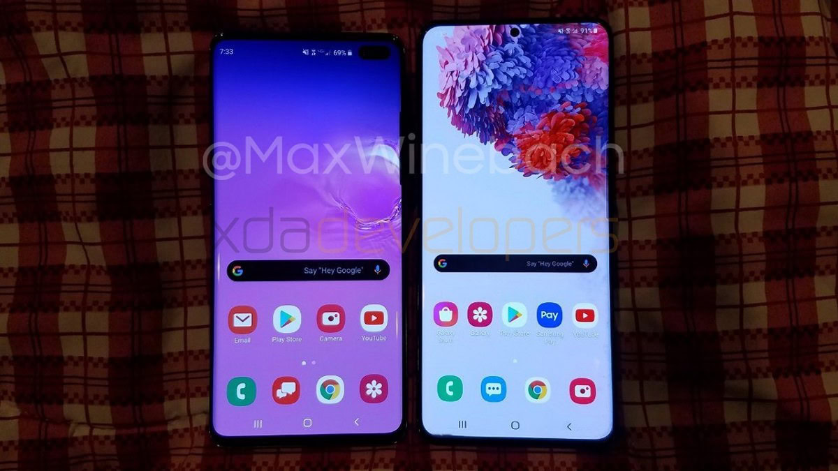 Leaked Samsung Galaxy S20 Plus vs Samsung Galaxy S10 Plus