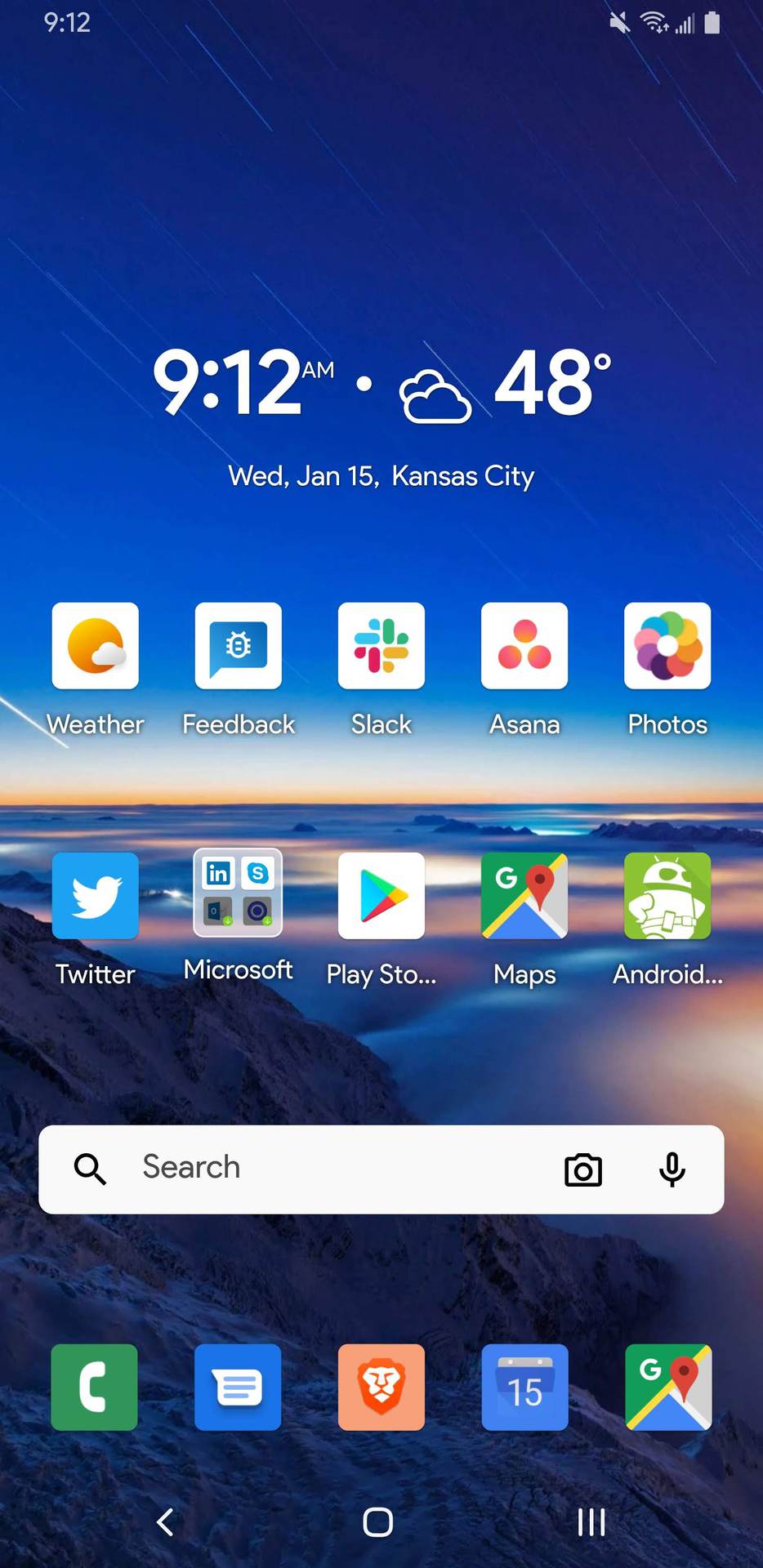 Microsoft Launcher 6.0 home page 1