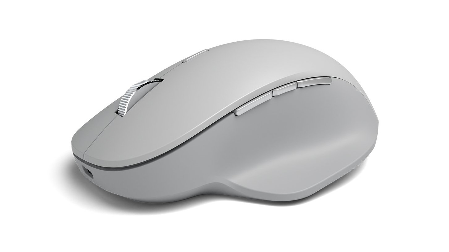 Micrososft Surface Precision Mouse on white background