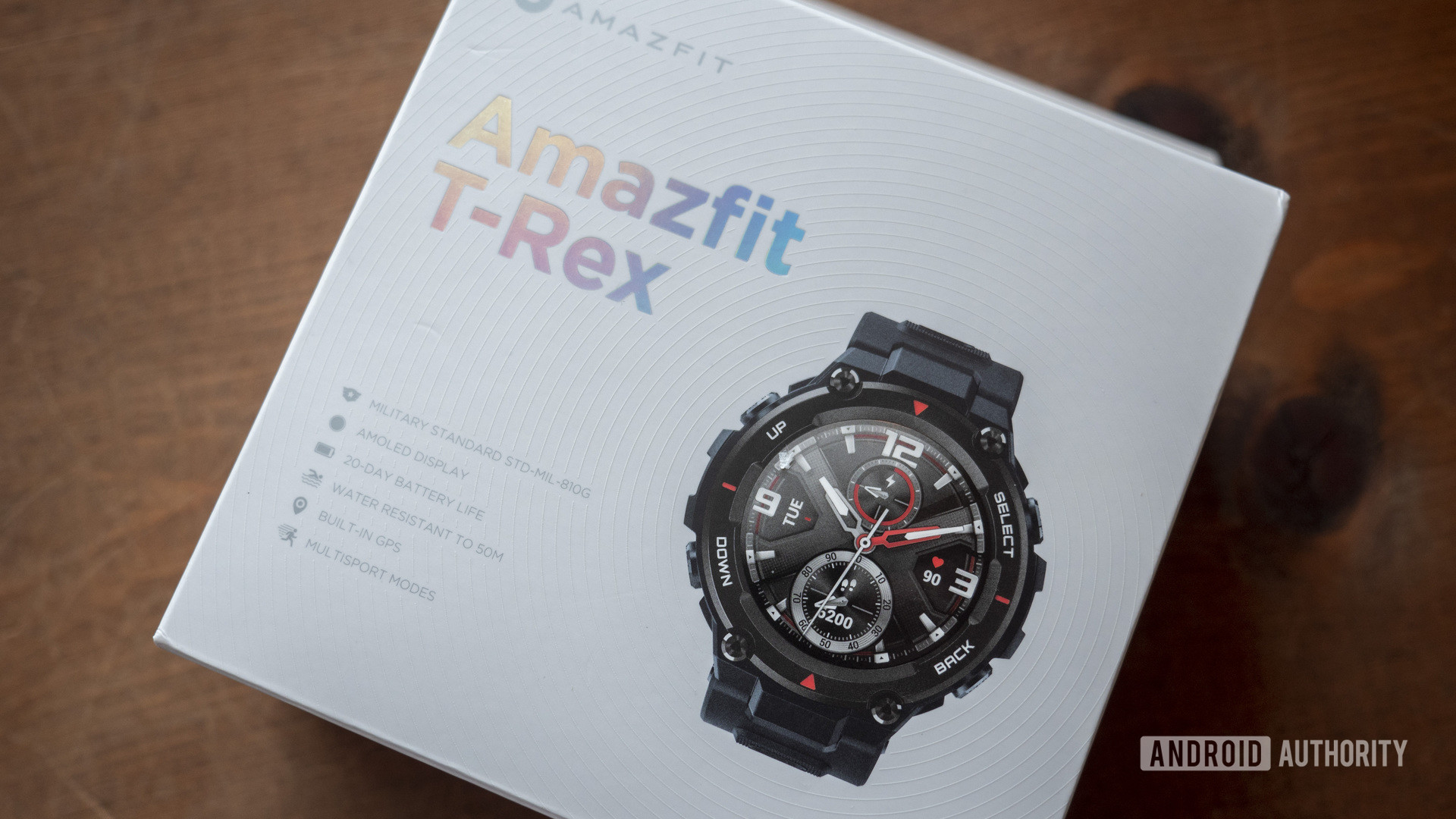 huami amazfit t rex smartwatch box