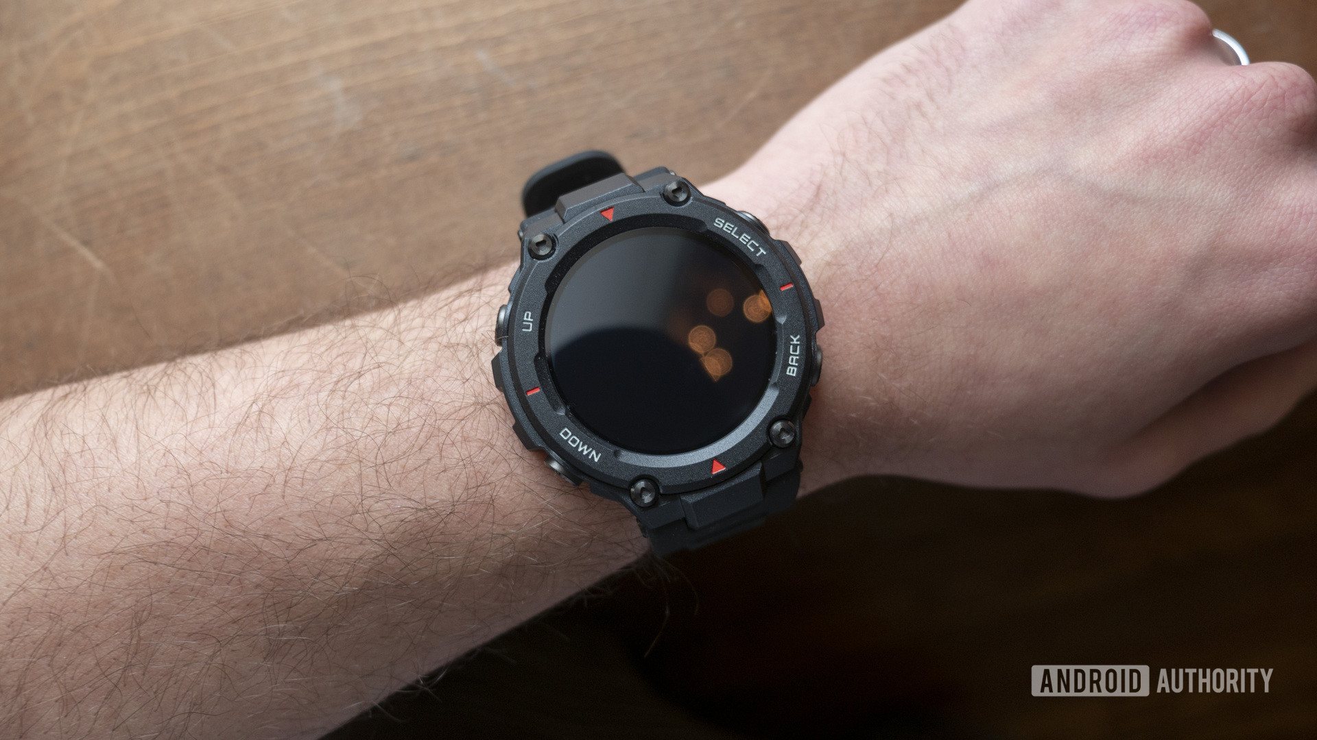 huami amazfit t rex smartwatch display screen off on wrist