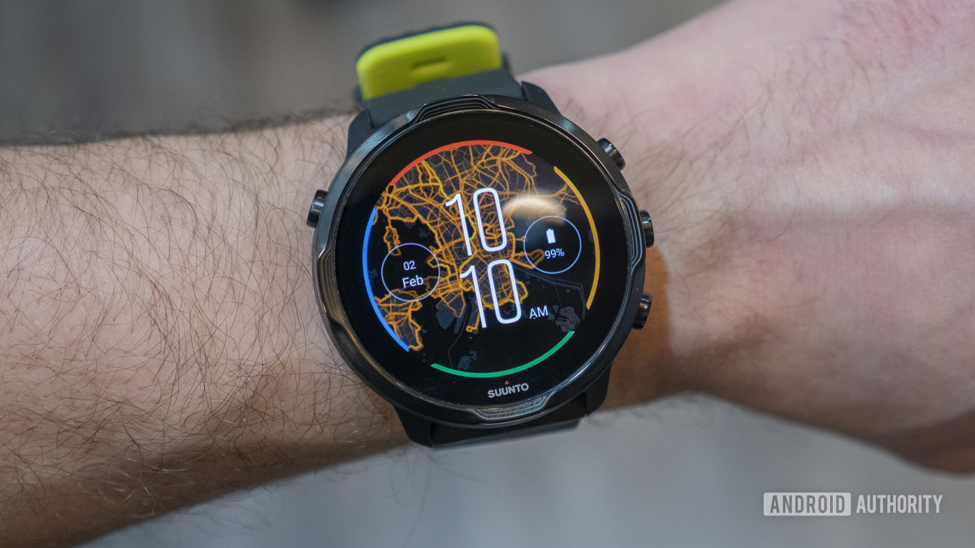 suunto 7 watch face on wrist