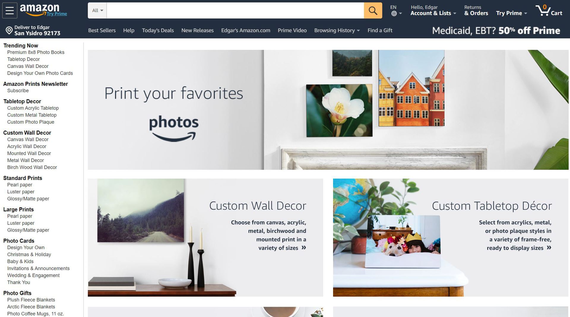 Amazon Prints online photo printing services 1