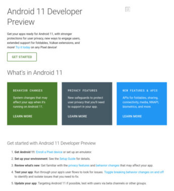Google accidentally posts Android 11 dev preview page, then takes it ...