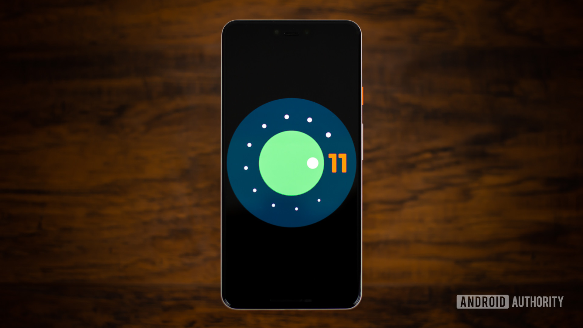 Android 11 logo stock photo 1