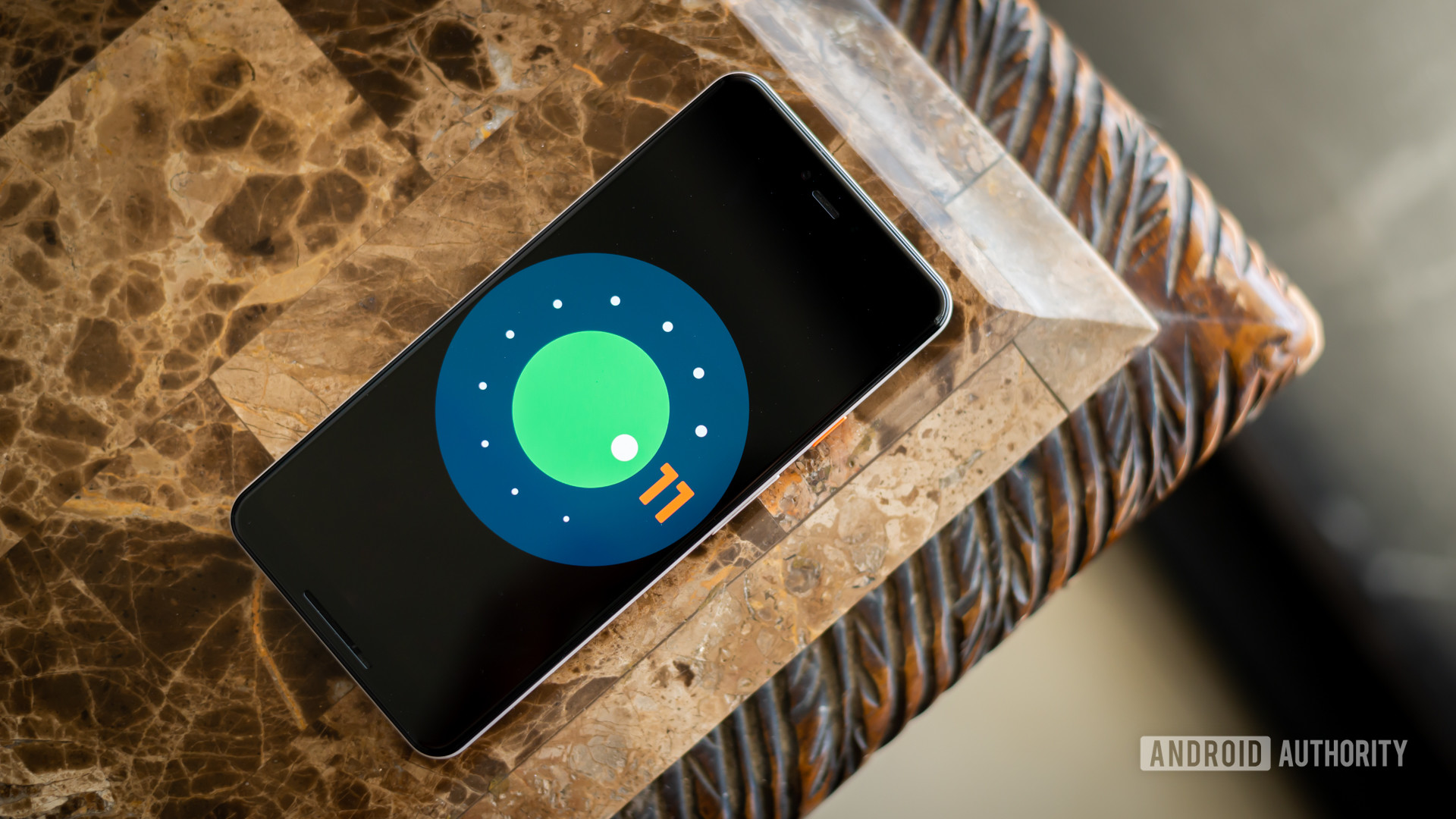 Android 11 logo stock photo 4
