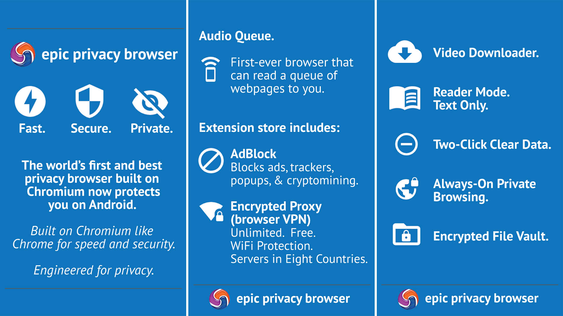 Epic Privacy Browser screenshot